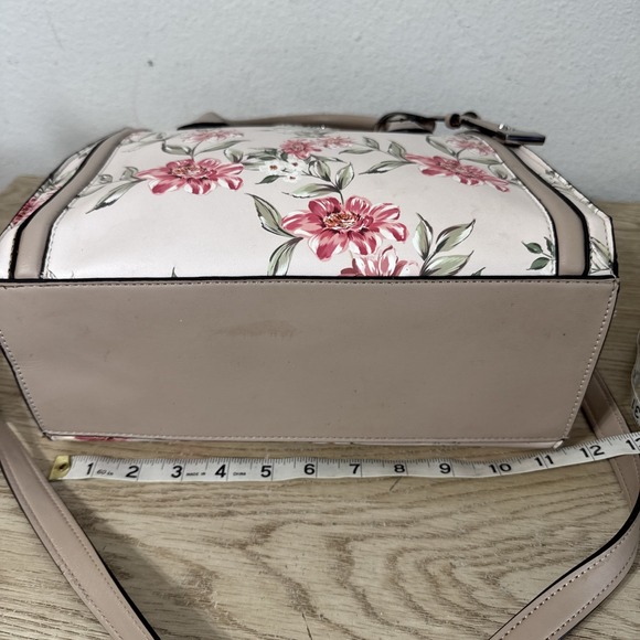 Nine West Aideen Begonia‎ Floral Handbag Structured Faux Leather Satchel DAMAGED - Picture 9 of 16